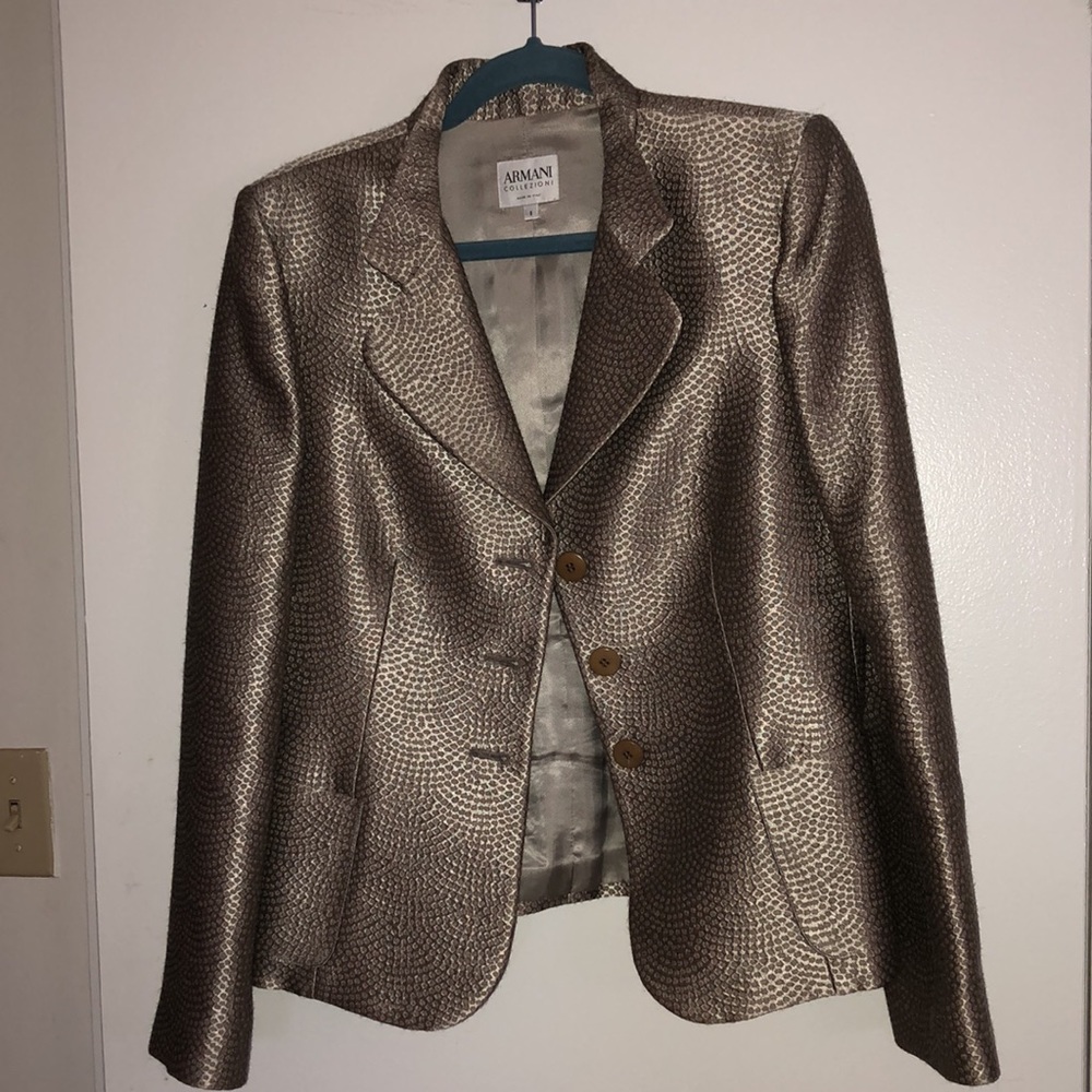 FINAL SALE! Armani Collection metallic tone jacket/blazer perfect condition